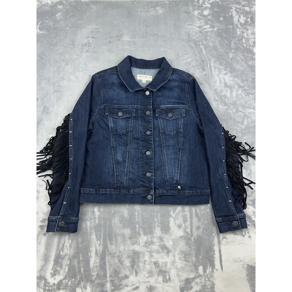 Idyllwind Miranda Lambert Denim Fringe Studded Western Jacket Blue Size Large